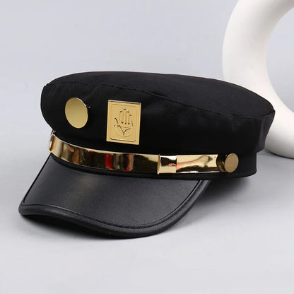 Retro Hip-Hop Rivet Leopard Hat Punk Harajuku Y2k Beret Hat
