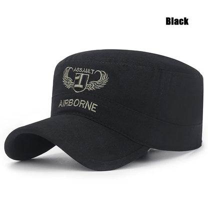 New Unisex Military Enthusiast  Flat Top Baseball Cap Men Women