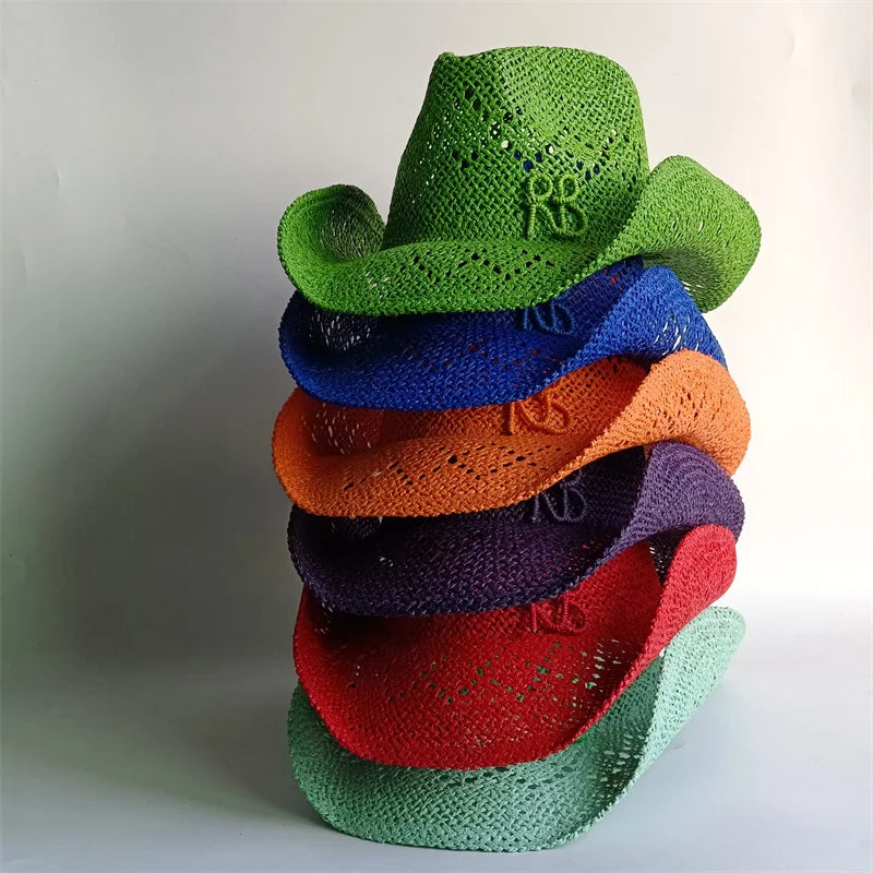 Western Cowboy Straw Hat Letter Straw Hats