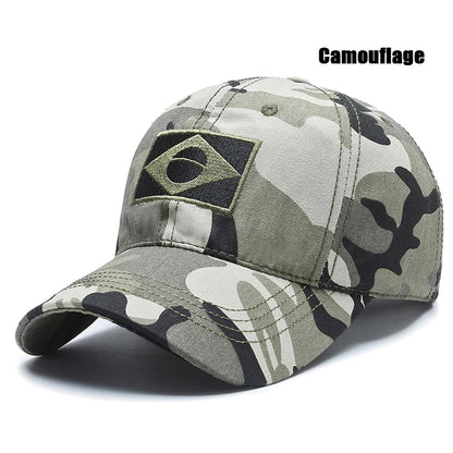 Unisex Brazilian Flag Embroidery Tactical Baseball Cap Classic Fashion