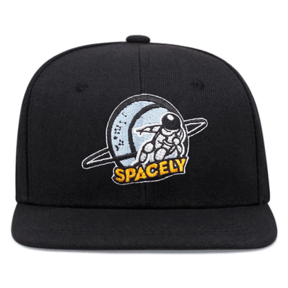 New Baseball Hat Astronaut Embroidered Hip Hop Hat Outdoor Daily Commuter Decorative Hat Sunshade Hat Unisex Flat Edge Hat