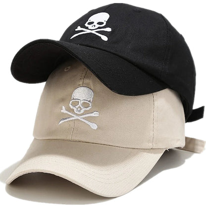 Unisex Cotton Cap SkullL Embroidery Fashion Baseball Cap Men Women