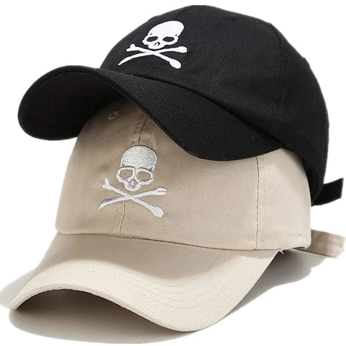 Unisex Cotton Cap SkullL Embroidery Fashion Baseball Cap Men Women