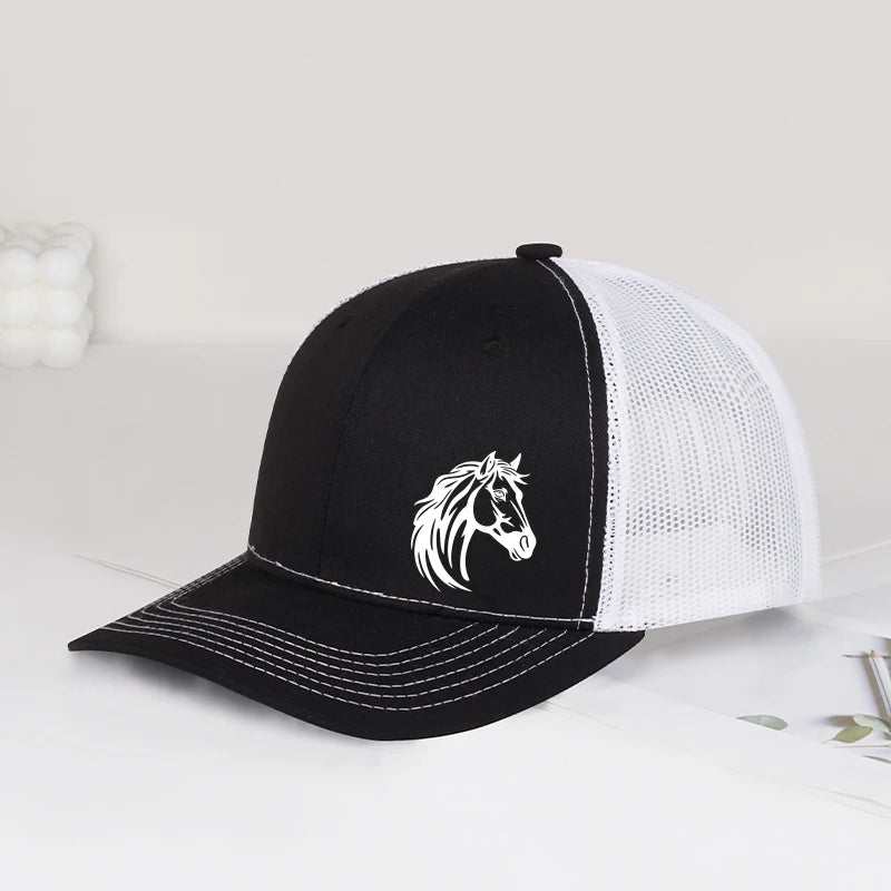 Western Horse Head Print Baseball Cap