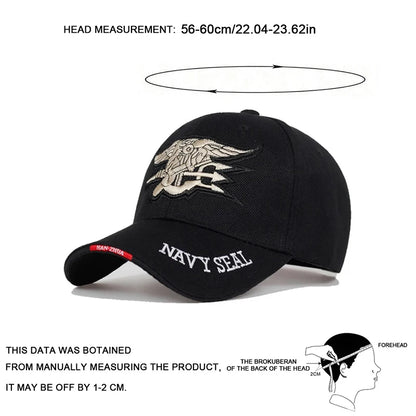 Unisex Seal Assault Team Embroidery Baseball Caps Spring and Autumn