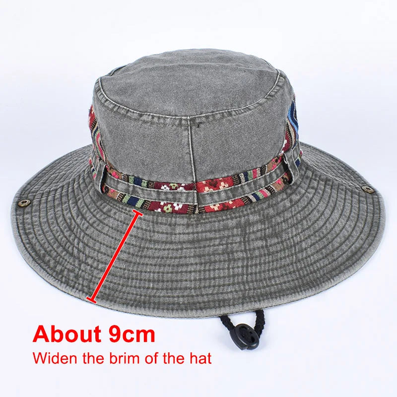 Summer Panama Bucket Hat Men Women 2026 Embroidered Bob Cap