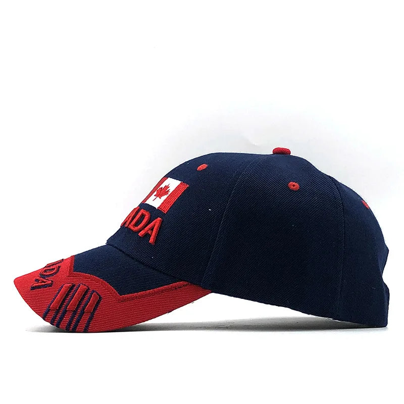 New Colors Contrast Canada Embroidered Baseball Cap High Quality Snapback Hat Dad Hats Fishing Cap