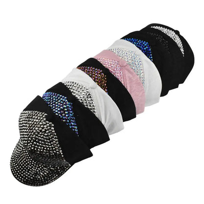 Fashion Luxury Vintage Sunscreen Hats Rhinestones Baseball Caps