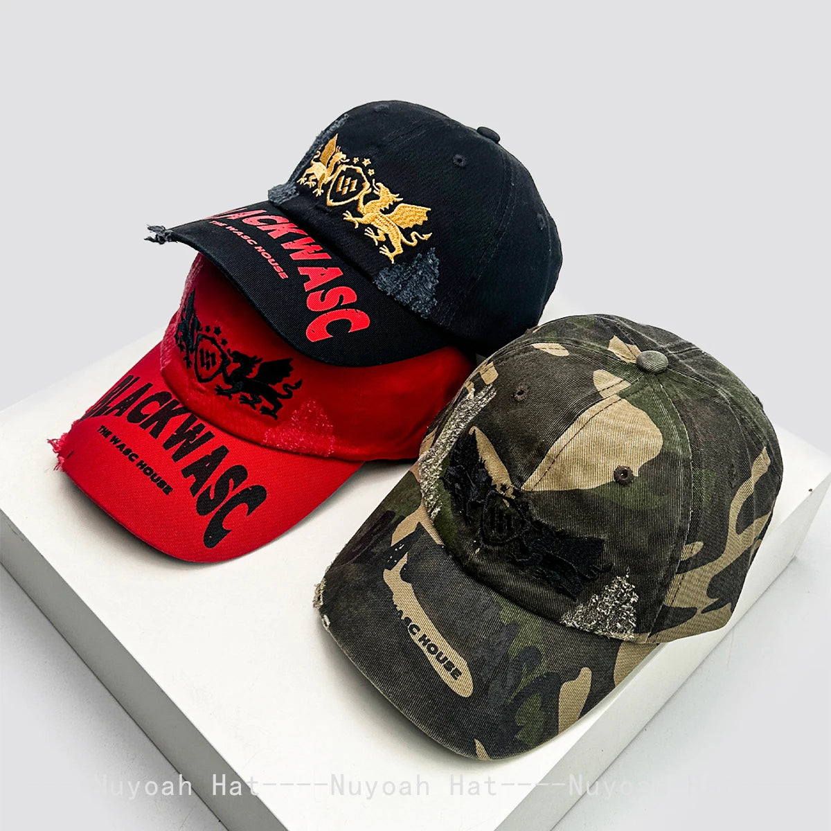 American Embroidered Letters Dragon Pattern Baseball Hats