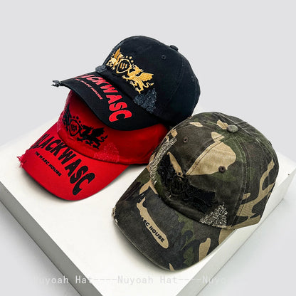 American Embroidered Letters Dragon Pattern Baseball Hats