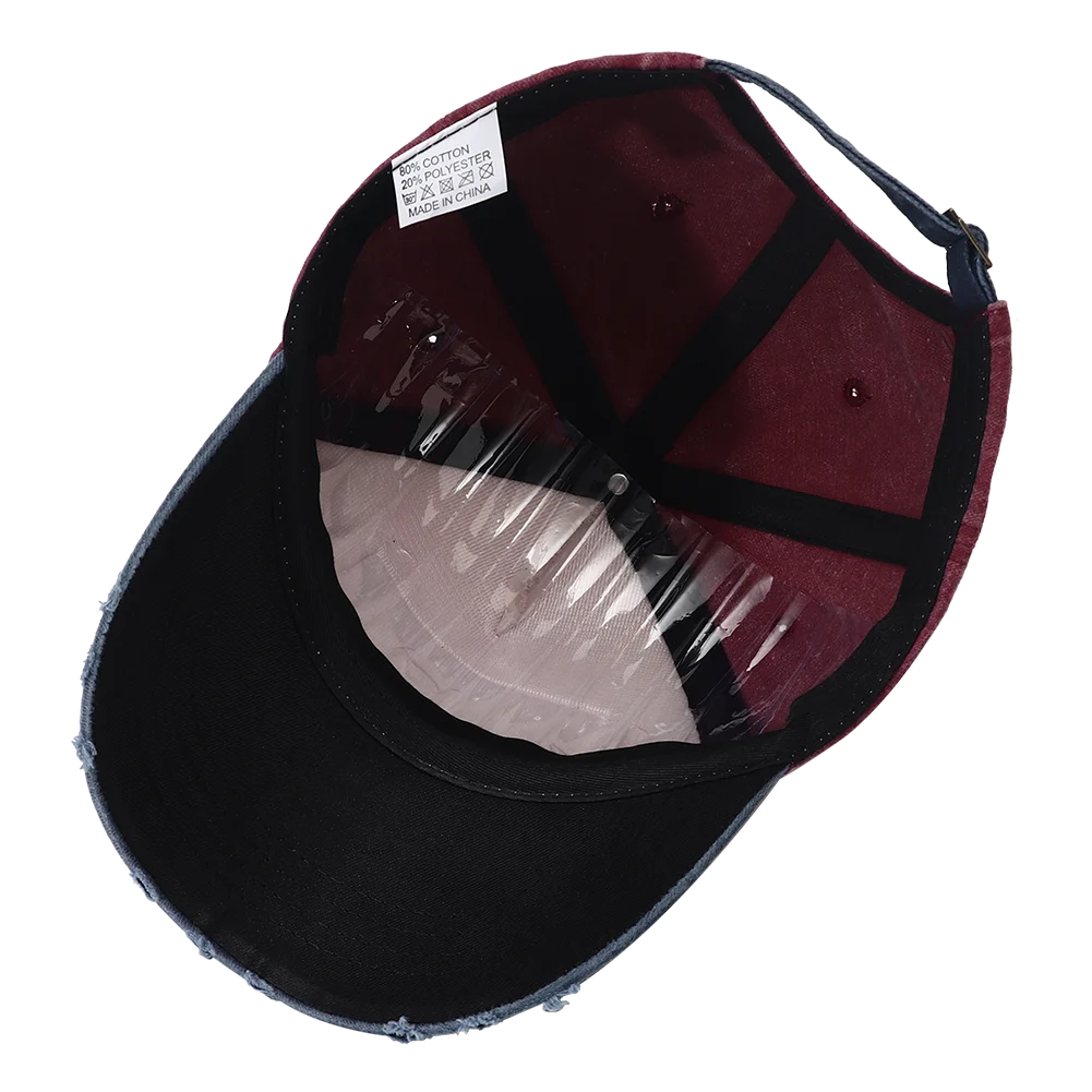 New Designer USA Flag Embroidered Baseball Cap Vintage 5 Panel Snapback