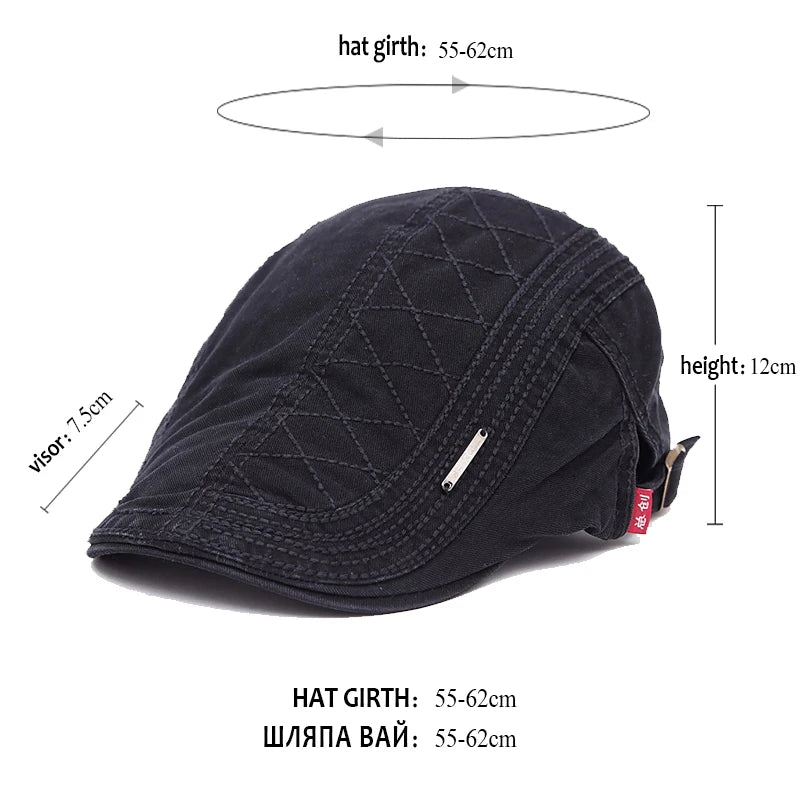 2026 New Cotton Beret Hats For Men Women Summer Flat Cap