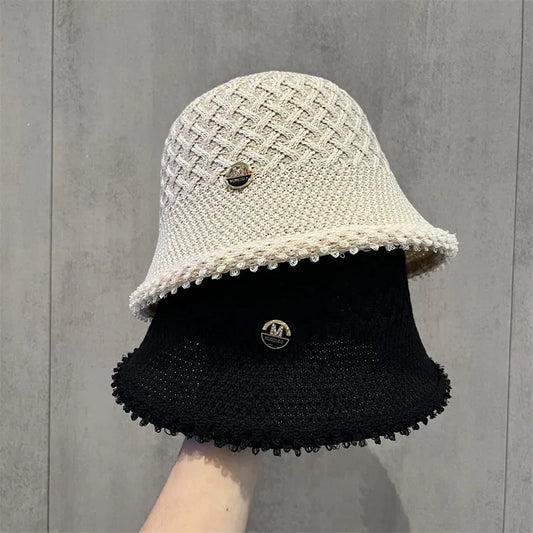 Japanese Minimalist Fisherman Hat Women's New Hollow Basin Hat