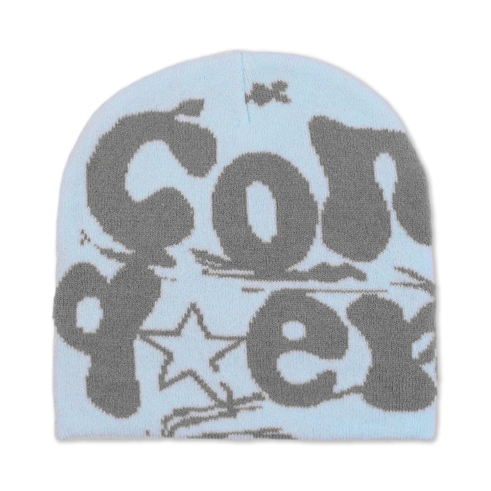 Knitting Beanie Hat For Women Y2K Fashion Letter Hat