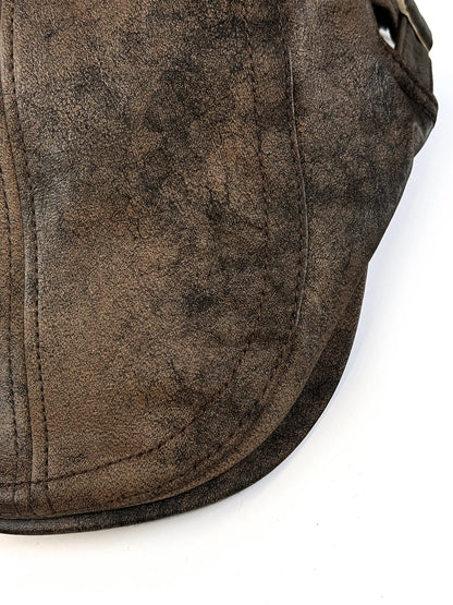 British Retro Beret, Newsboy Cap, Matte Texture Forward Cap, Casual Style Peaked Cap
