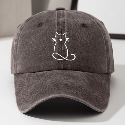 Cat Printed Baseball Cap Suitable For Outdoor Travel