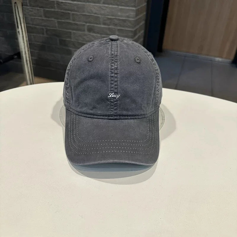 Spring Summer Simple Embroidered Letter Baseball Cap