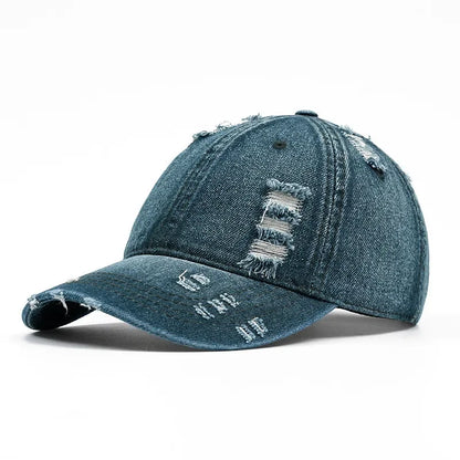Four Seasons Denim Print Casquette Baseball Cap