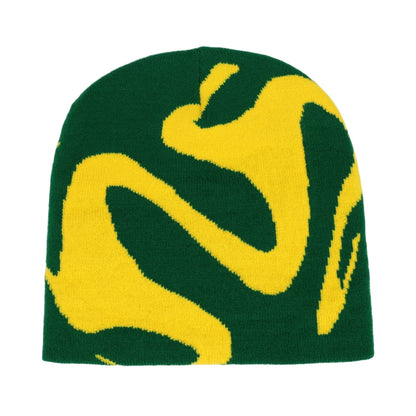 Y2K Letter Knitted Winter Autumn Beanie Cap Men Women