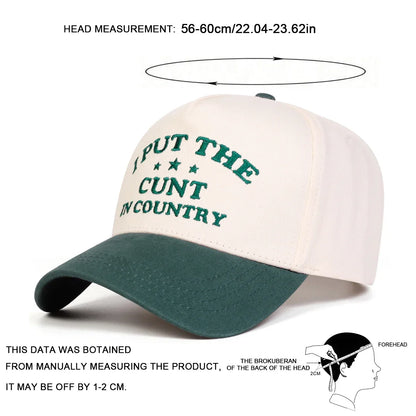 Unisex I Put The Letter Embroidery Baseball Caps Spring and Autumn