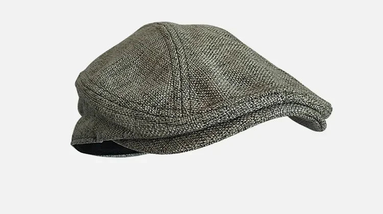 Big Size Summer Linen Solid Newsboy Caps