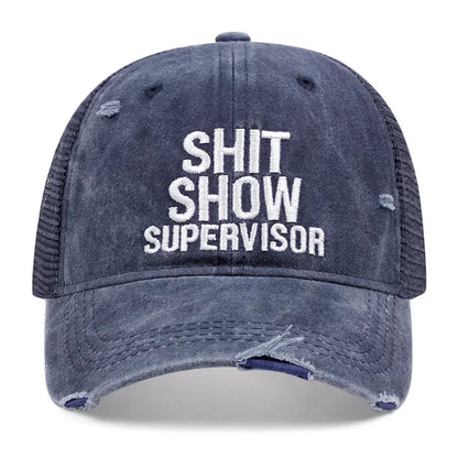 Vintage Washed Denim Baseball Caps For Women Men