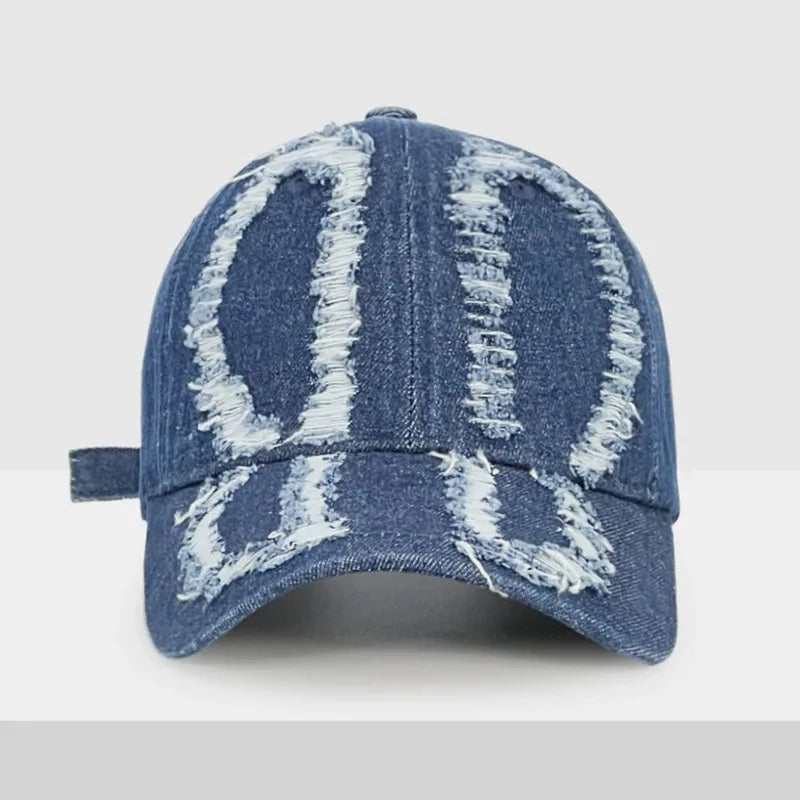 New Personalized Hole Denim Baseball Cap