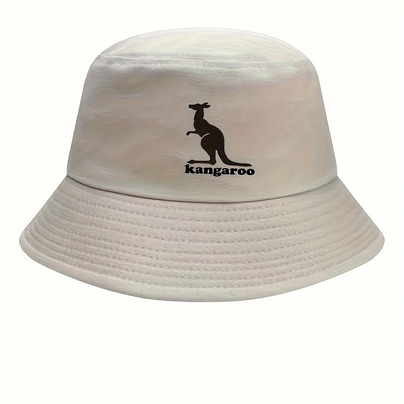 100% Cotton Men's and Women's Fashion Animal Kangaroo Printed Bucket Hat