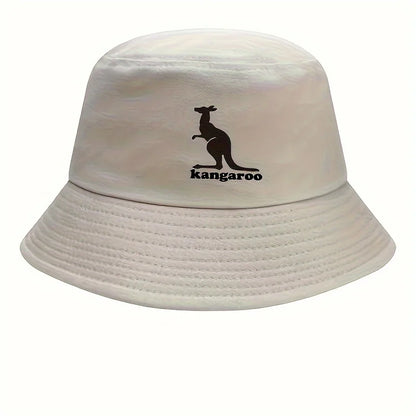 100% Cotton Men's and Women's Fashion Animal Kangaroo Printed Bucket Hat
