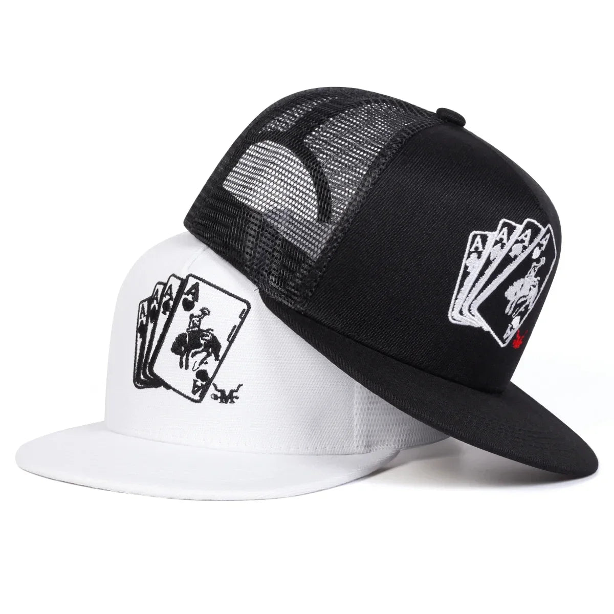 Unisex Poker A Embroidery Hip-hop Hats Spring Autumn Outdoor Adjustable Casual Sunscreen Hat Cap