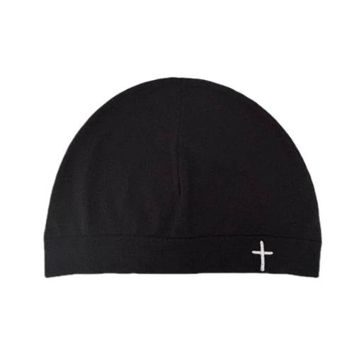 Cross Embroidered Skull Cap Thin Beanie Soft Breathable Stretch Hat For Men, Women