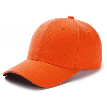 Adjustable Polyester Baseball Cap Unisex Solid Color Dad Hat