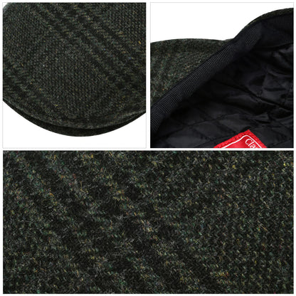 Newsboy Caps Men Wool Blend Flat Cap Winter Warm Hat