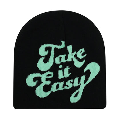 Y2k Letter Butter Knit Hats Skullies Beanies Autumn Winter Warm Hat