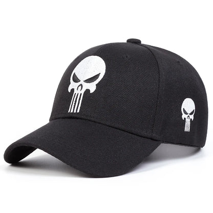 Unisex Skull Head Embroidery Baseball Caps Spring Autumn Outdoor Adjustable