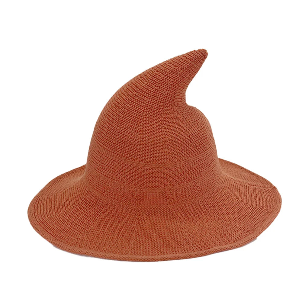 Halloween Witch Hat Long Point Hat Knitted Cap For Women Halloween Party Hat