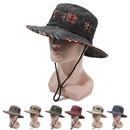 Gifts Ethnic Style Fisherman's Hat Retro Adjustable Hiking Cap