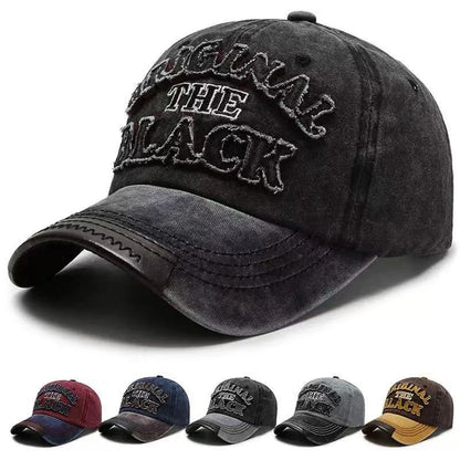 Unisex The Black Water Wash Embroidery Baseball Caps Spring Autumn Sports Cap