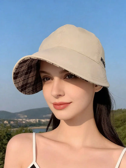 Reversible Women Bucket Hat, Sun Protection, Suitable For Daily Outdoor