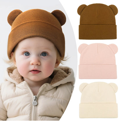 Winter Children Warm Baby Knitted Hats Kids Knit Beanie Hats