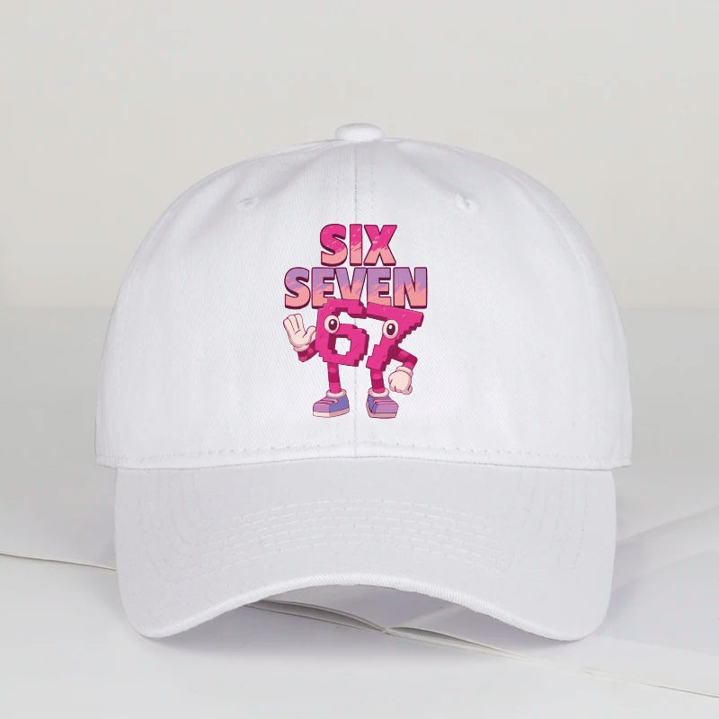 Cartoon 67 Six Seven Print Baseball Cap