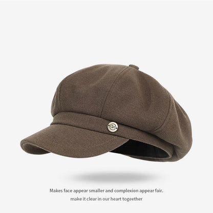 Octagonal Hat Beret Hat Y2k Korean Style