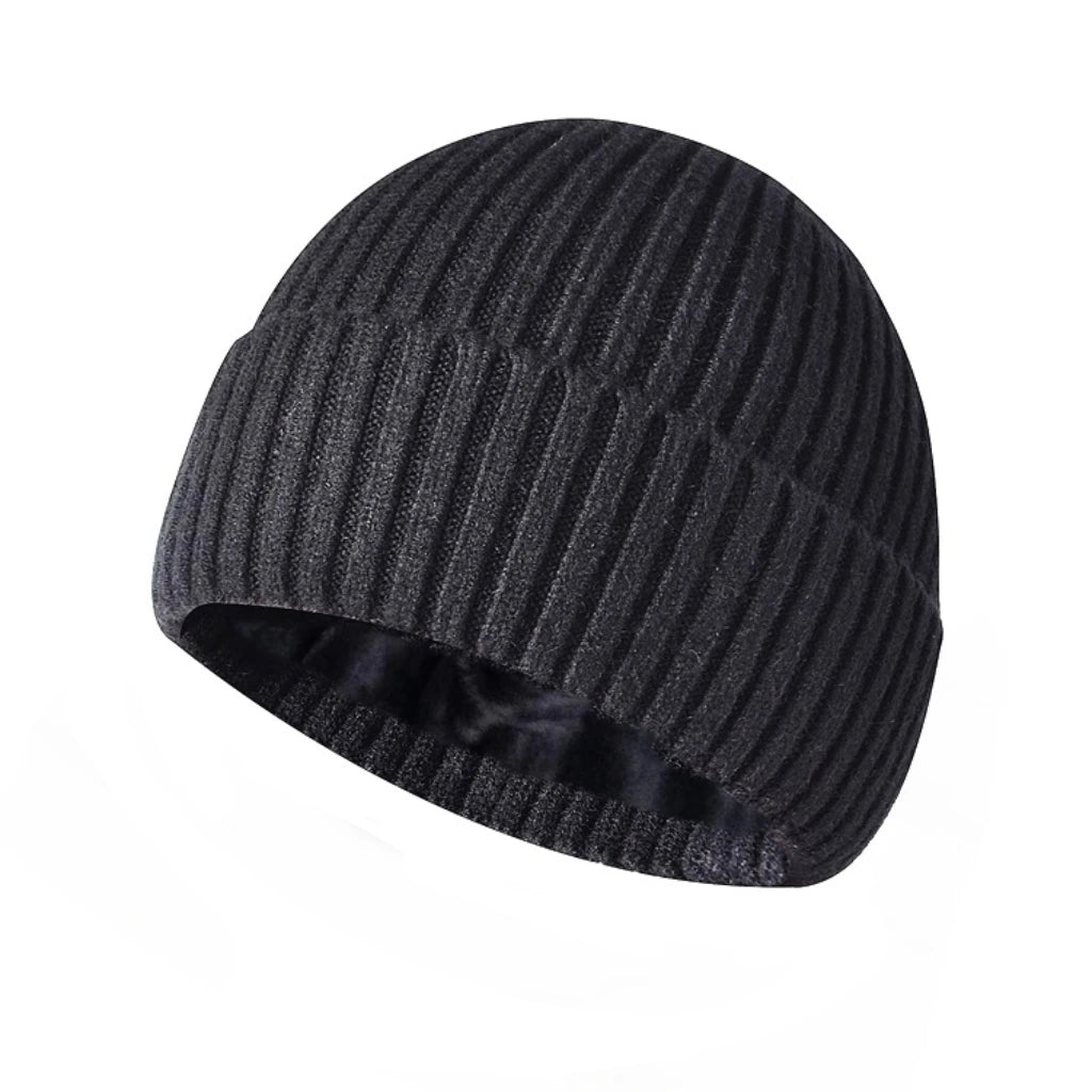 Winter Inner Velvet Thickened Warm Adult Unisex Woolen Knitted Hat