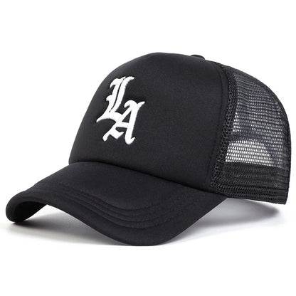 Unisex Letter Embroidery Baseball Net Caps Spring and Summer Outdoor Adjustable Casual Hats Sunscreen Hat