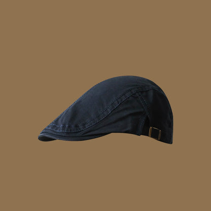 Forward Hat Solid Color Retro British Style Newspaper Hat