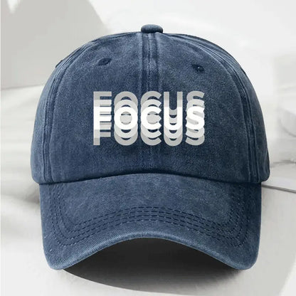 Focus Illusion Printed Washed Baseball Cap