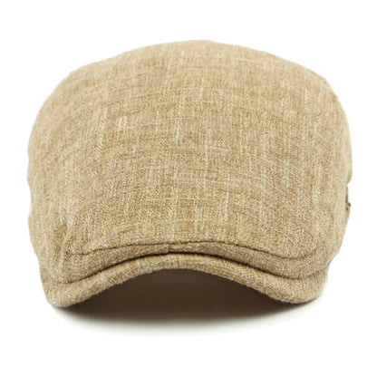 Men Beret Women Spring Summer Hat Breathable Linen Ivy Flat Cap