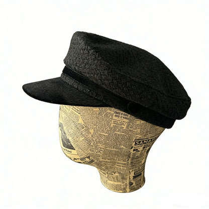 Unisex Japanese British Naval Cap - Trendy Cool Solid Color Flat Top Hat