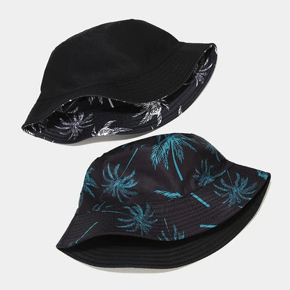 Spring Summer Sun Protect Hat Bob Fashion Coco Print Bucket Hat Unisex Fisherman Hat Leisure Basin Cap