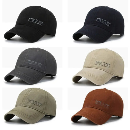 Letter Embroidery Visor Baseball Cap Adjustable Pure Cotton Peaked Cap Casquette For Man Women Unisex